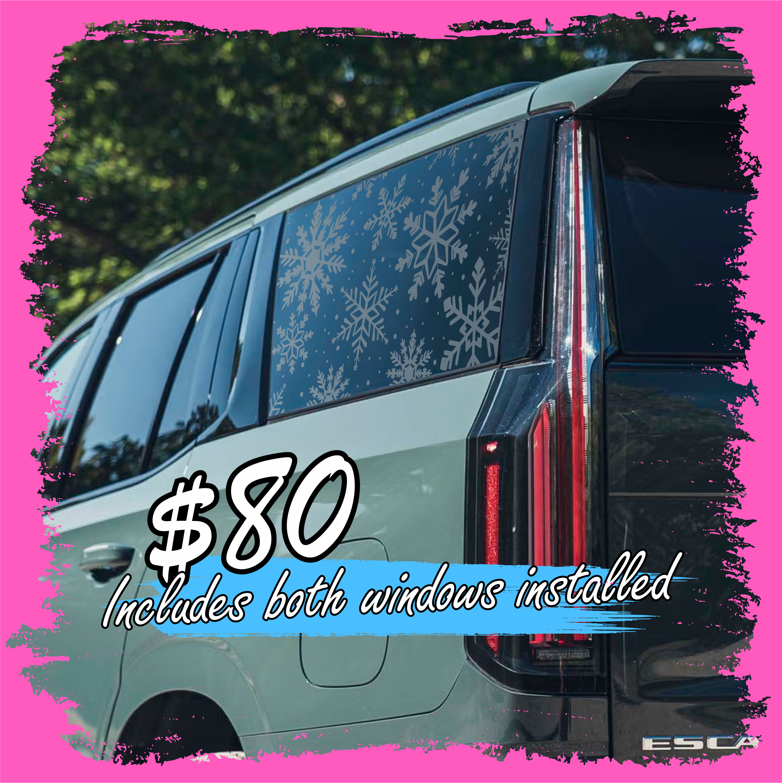 Winter Snow Full Side Window Decals