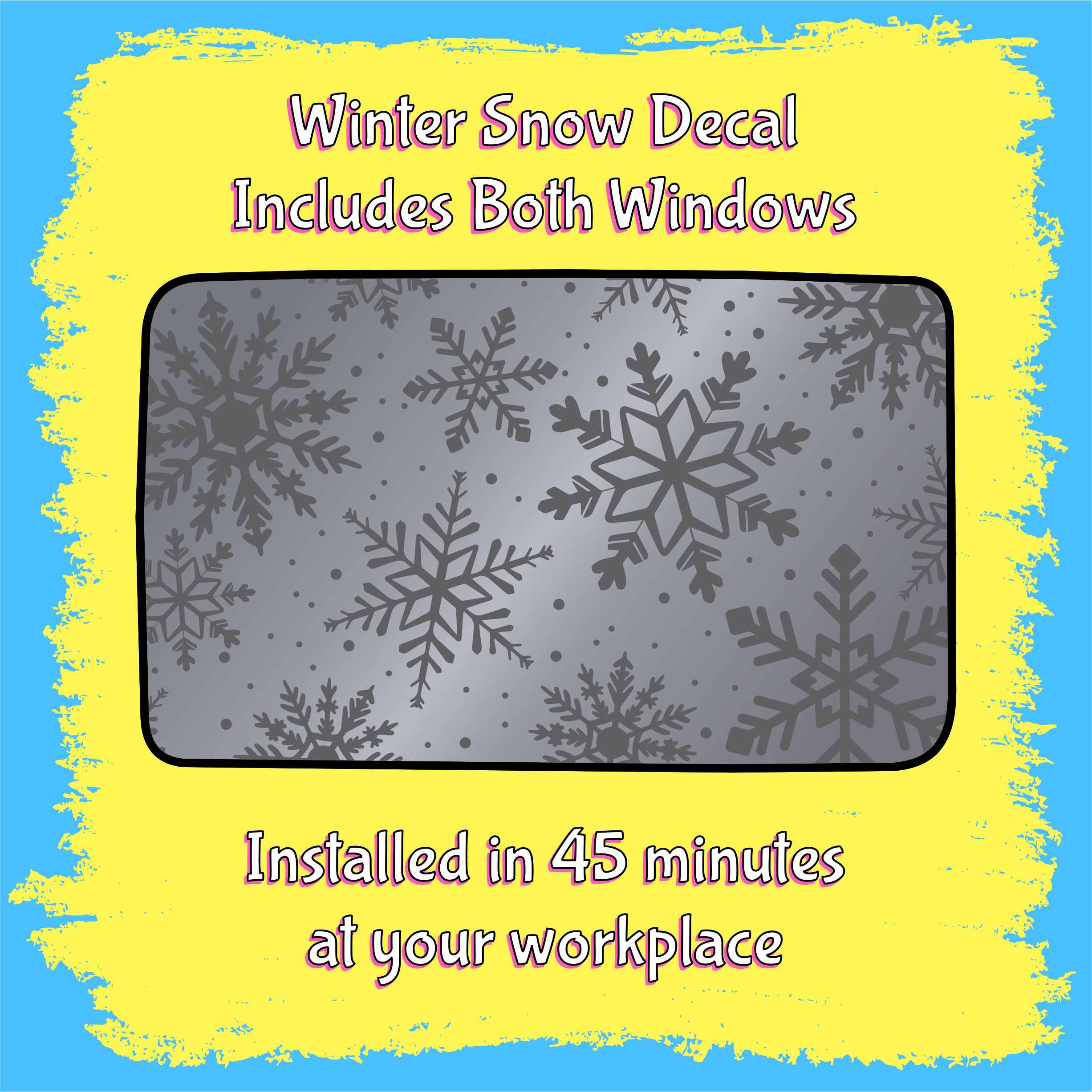 Winter Snow Full Side Window Decals